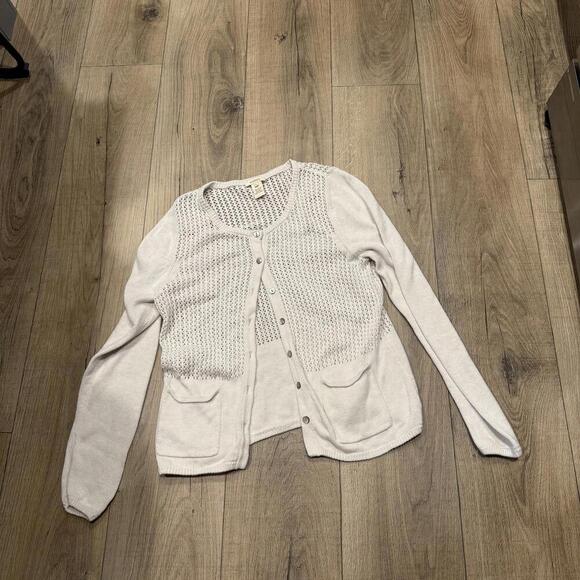 Sundance Lightweight Knit Cardigan - Size L Cotton Silk Blend - Picture 1 of 2